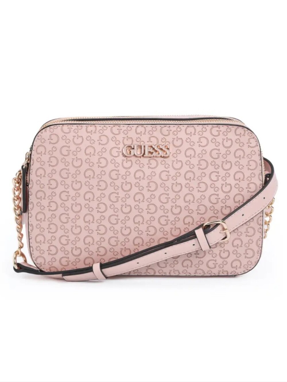GUESS Women’s Blush Pink Logo Crossbody Bag